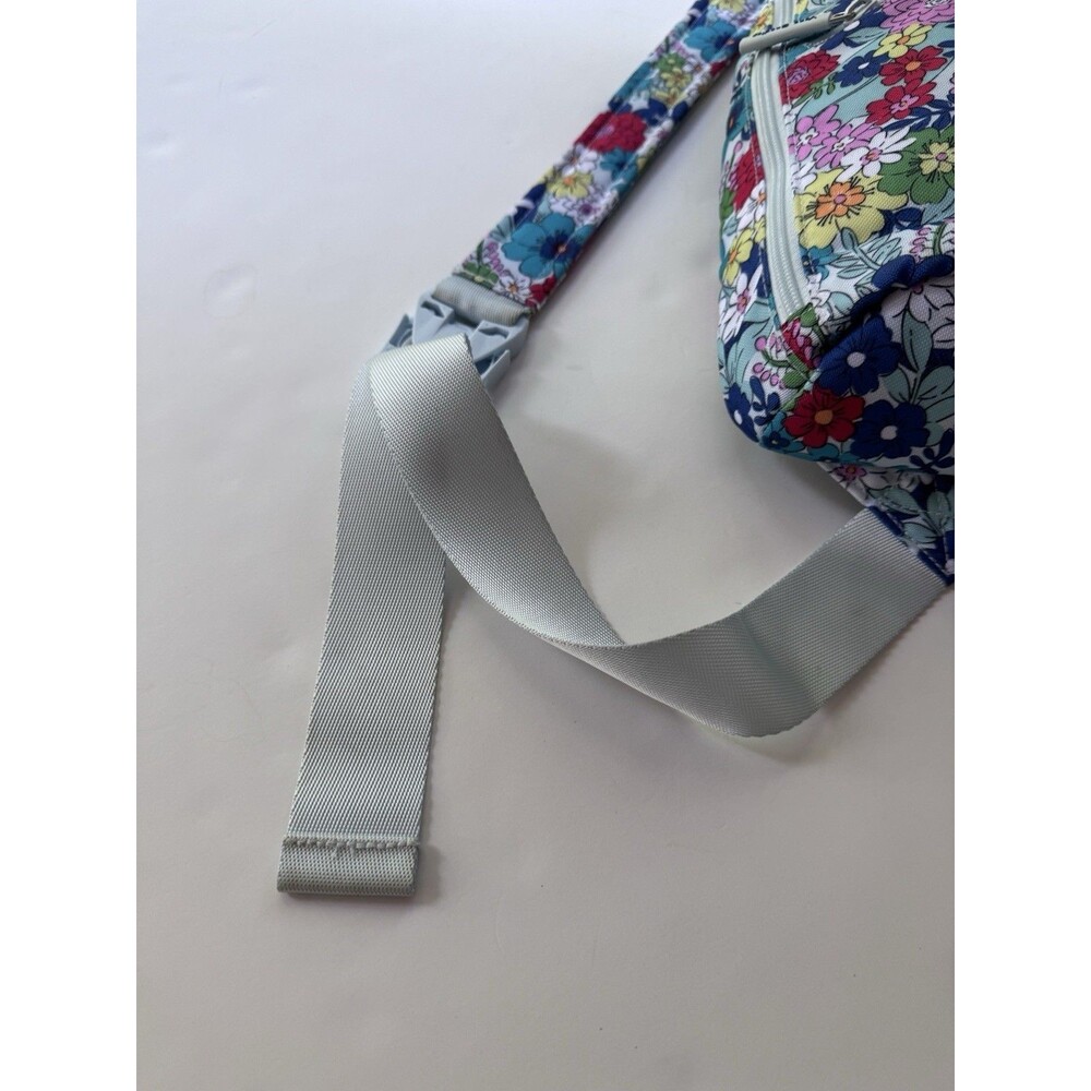 Vera Bradley Blue Floral Crescent Sling Crossbody Bag Zip Adjustable Strap - Picture 6 of 13